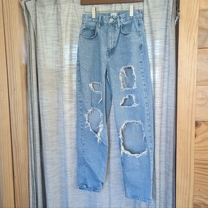 BDG High Rise Baggy Distressed Jeans